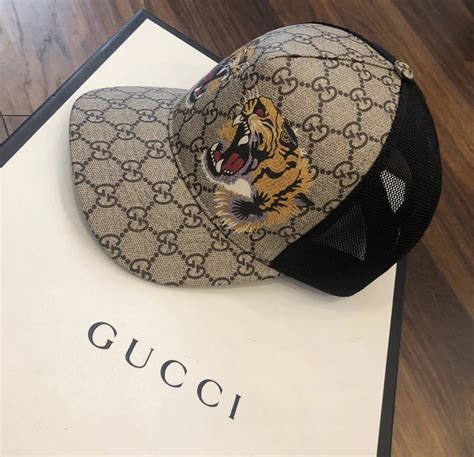 gucci cap tiger blau